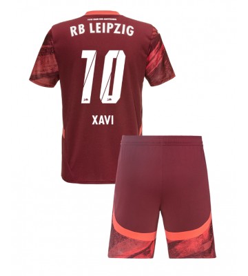 RB Leipzig Xavi Simons #10 Segunda Equipación Niños 2024-25 Manga Corta (+ Pantalones cortos)